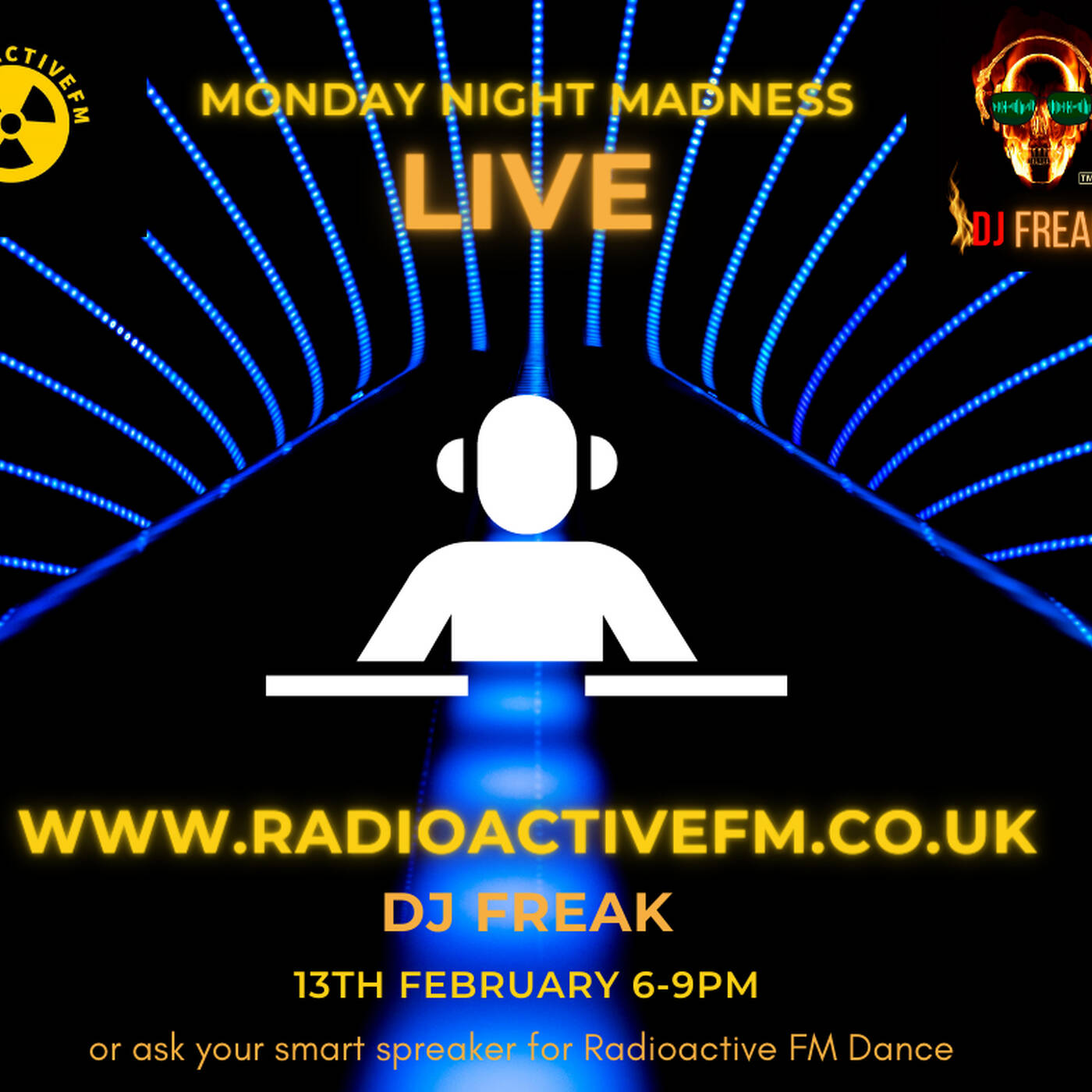 DJ Freak Radioactive FM Monday Night Madness 13.2.23 episode artwork