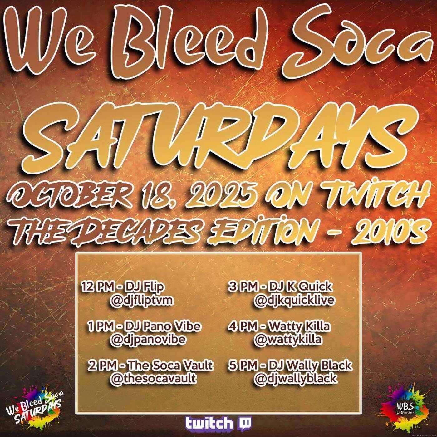 WEBLEEDSOCASATURDAYSRAIDTRAIN<(2010's SOCA)>Hosted By @thesocavault 3-4PMEST‼️(OCT 18, 2025) episode artwork