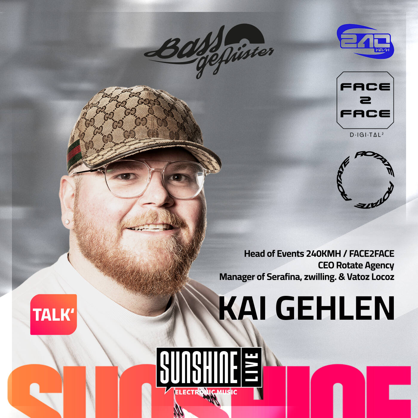 Bassgeflüster mit Kai Gehlen (240KMH / FACE2FACE | Rotate Agency) powered by SUSHINE LIVE