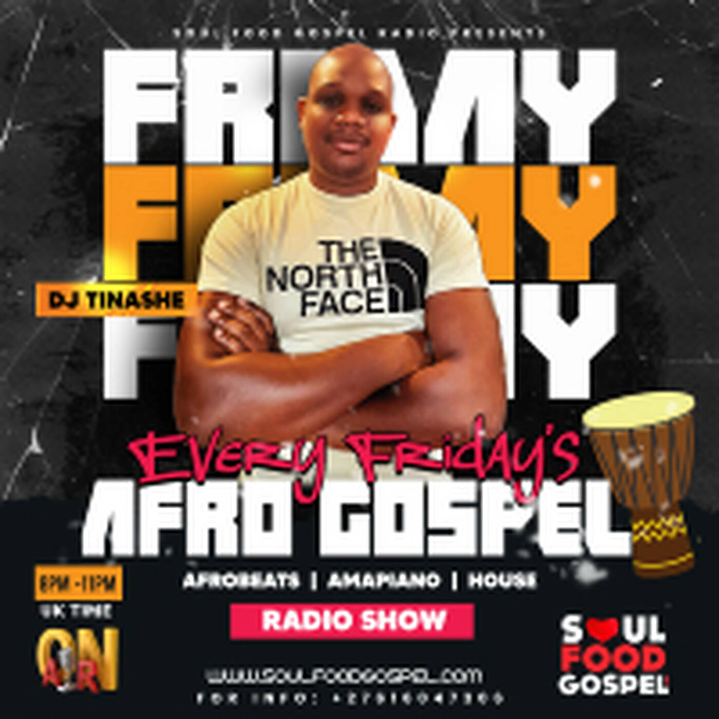 Afro Gospel Friday Night Radio Show 21-02-2025 with DJ Tinashe on Soul food Gospel Radio episode artwork