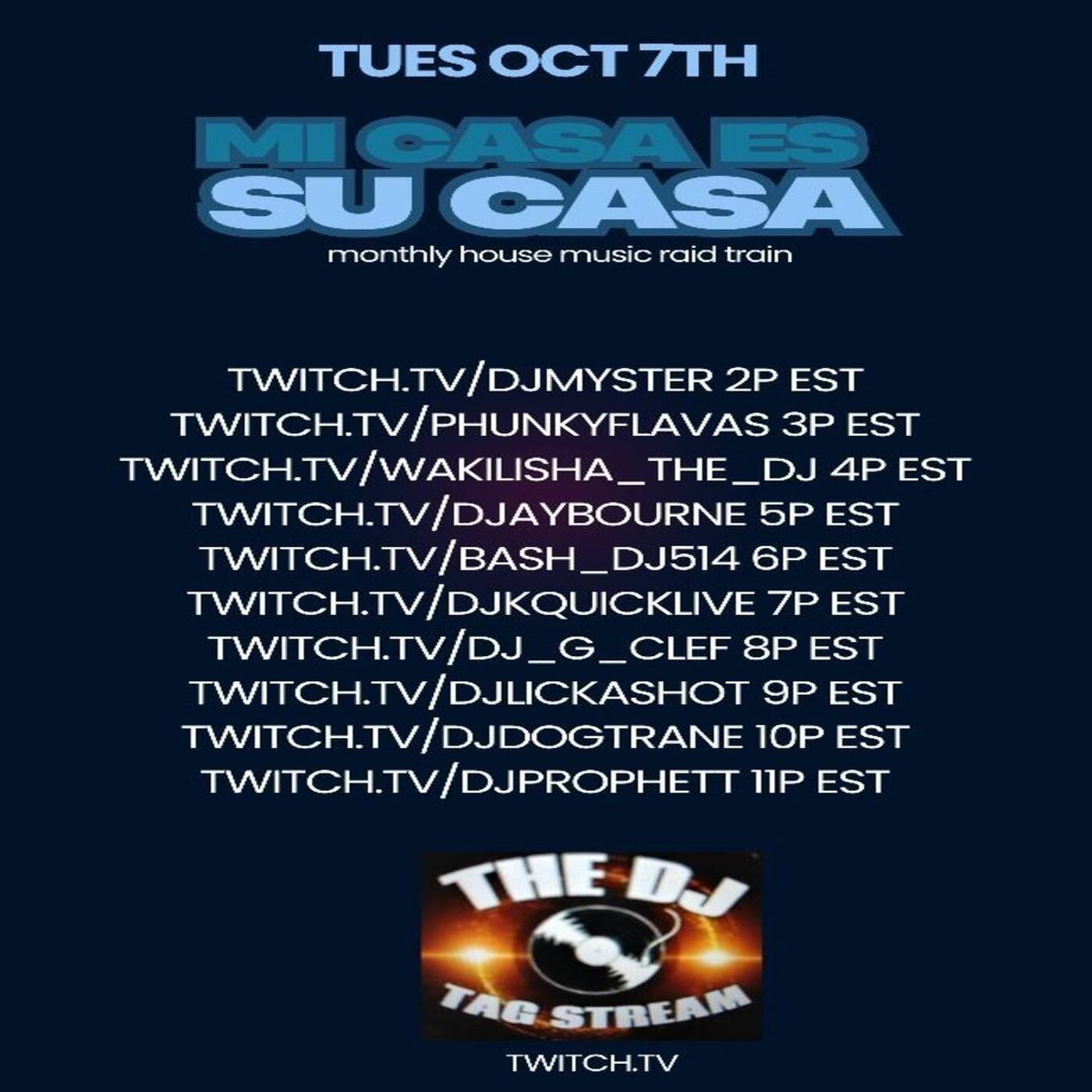 MICASAES▶️SU⏹️CASAHOUSE⏮️MUSICRAIDTRAINHosted By The Dj Tag Stream 7-8PMEST‼️(OCT 7, 2025) episode artwork