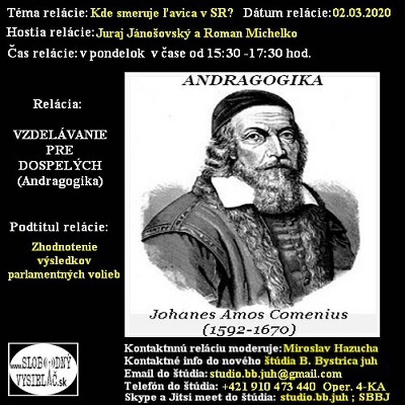 Vzdelávanie pre dospelých 186 - 2020-03-02 Kde smeruje ľavica v SR ? episode artwork