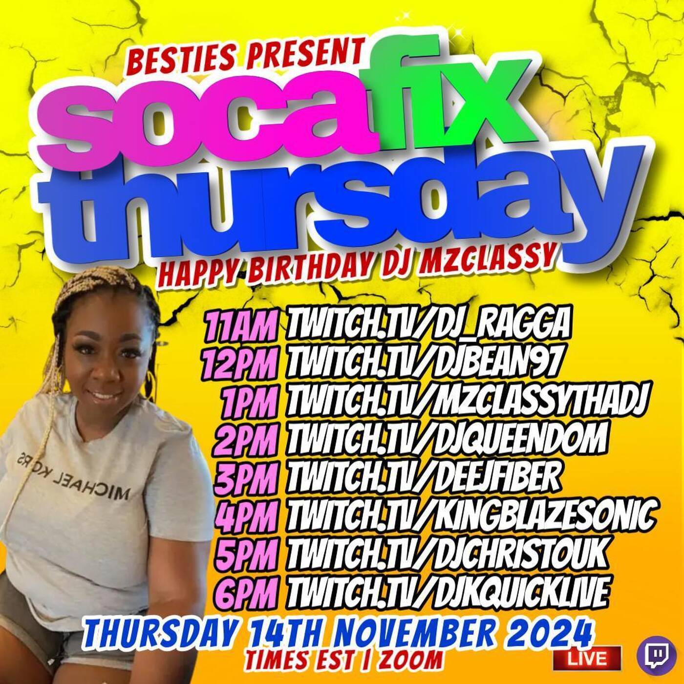 SOCAFIXTHURSDAYRAIDTRAIN@mzclassythadjB.DAYHosted By BESTIES 6-7PMEST‼️ | (Nov 14, 2024) episode artwork