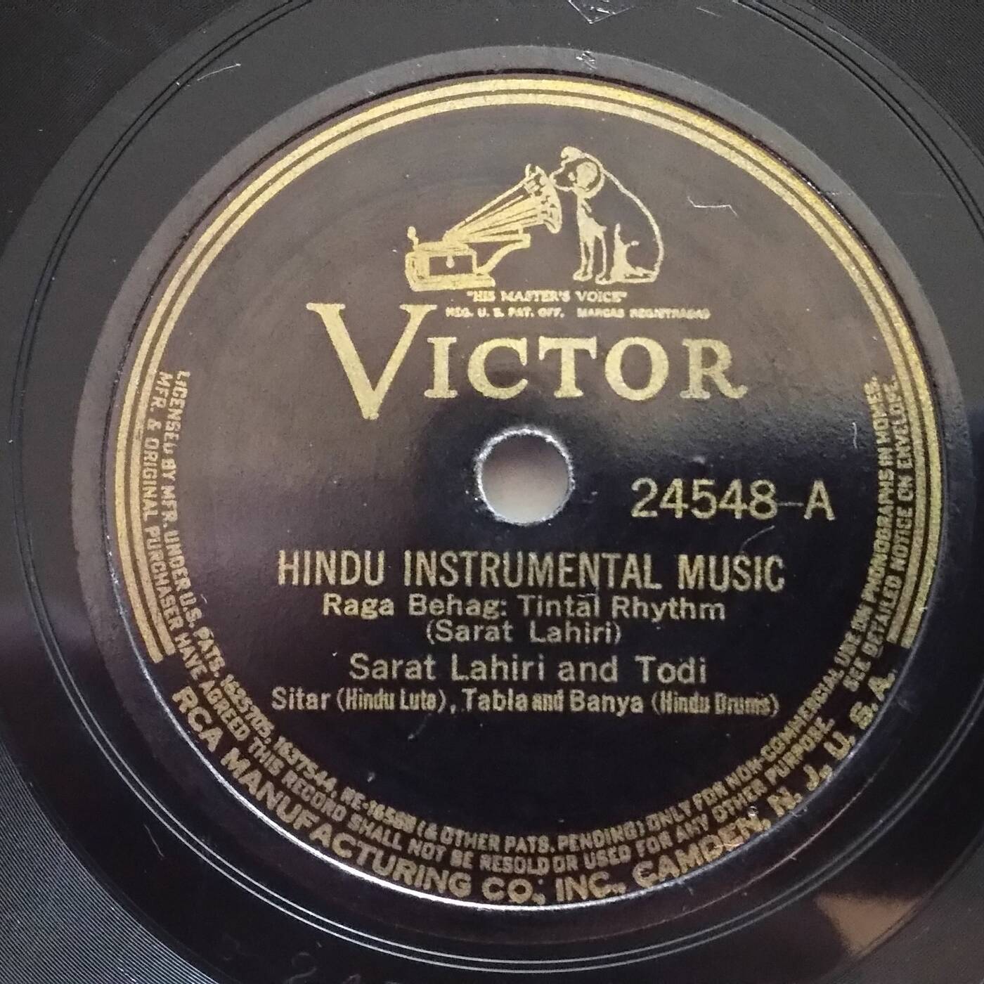 78 Sarat Lahiri & Todi - Hindu Instrumental & Vocal Music (Raga Behag Victor 24548) episode artwork