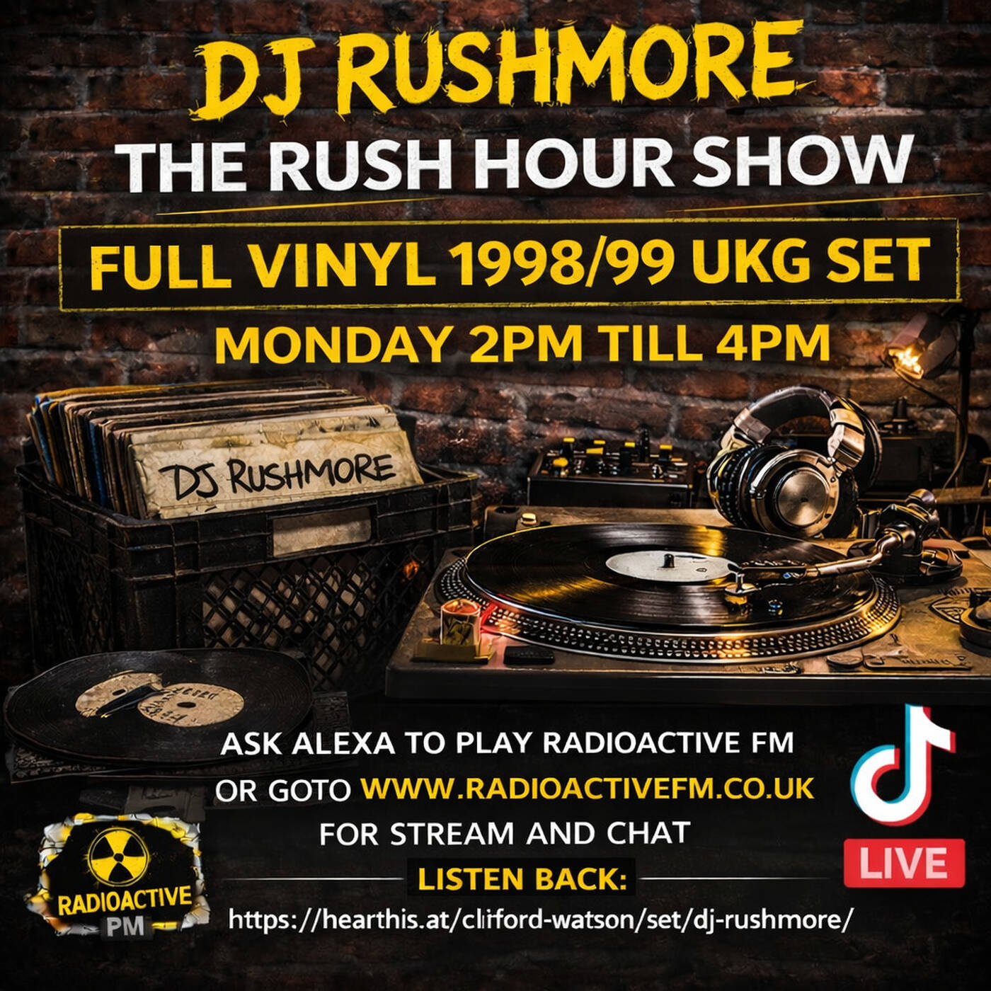 02.03.2026 DJ RUSHMORE presents THE RUSH HOUR live on www.radioactivefm.co.uk episode artwork