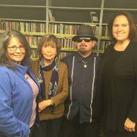 Tomás Rivera Symposium 2018 - Dean Milagros Peña, Concha Rivera, and Emily Rankin with Roberto Tijerina by KUCR883FM