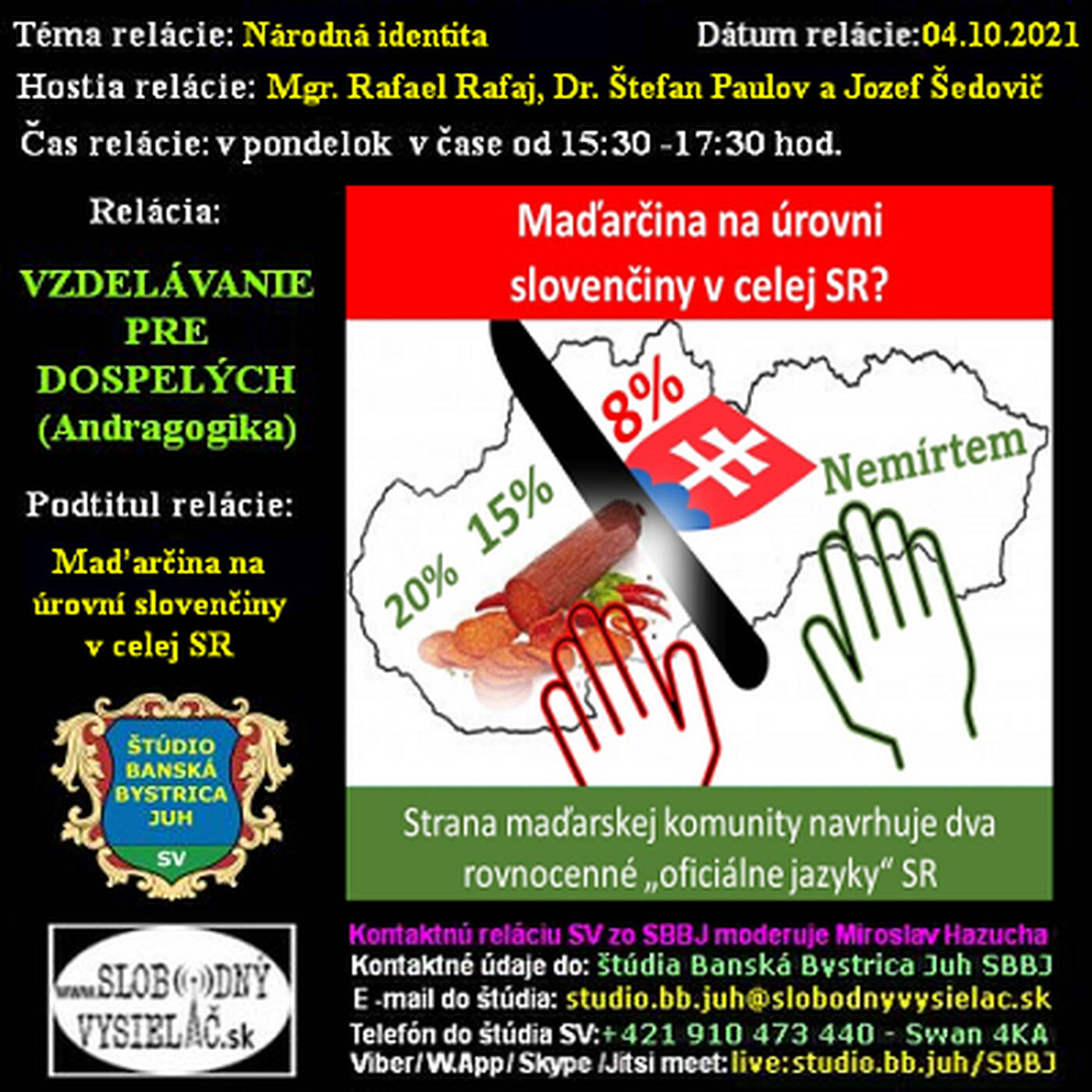Vzdelávanie pre dospelých 268 - 2021-10-04 Národná identita episode artwork