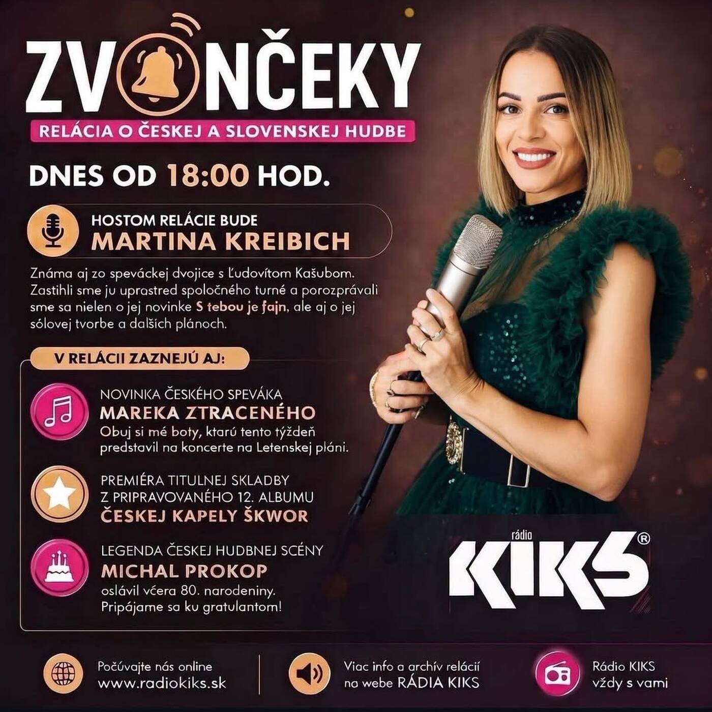 Zvončeky - 14.08.2026 - hosť: Martina Kraibich episode artwork