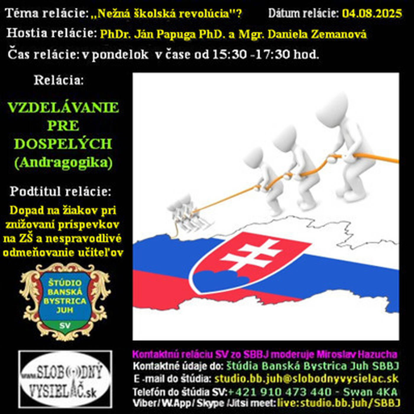 Vzdelávanie pre dospelých 465 - 2025-08-04 Dopad na žiakov pri znižovaní príspevkov v ZŠ a nespravodlivé odmeňovanie učiteľov episode artwork