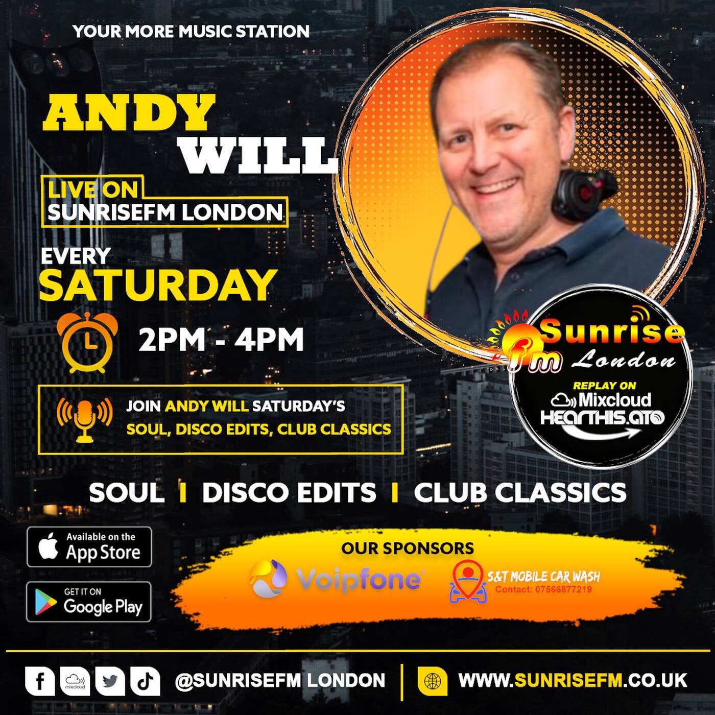 Andy Will - Sat 15th Aug 2026 episode artwork
