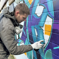 JET ONE - Marius Lauth - Graffiti &amp; Abstract Art - Ausstellung "Colorful Language" - Homebase - Frankfurt - [ GERMANY ] by Radio X Interviews