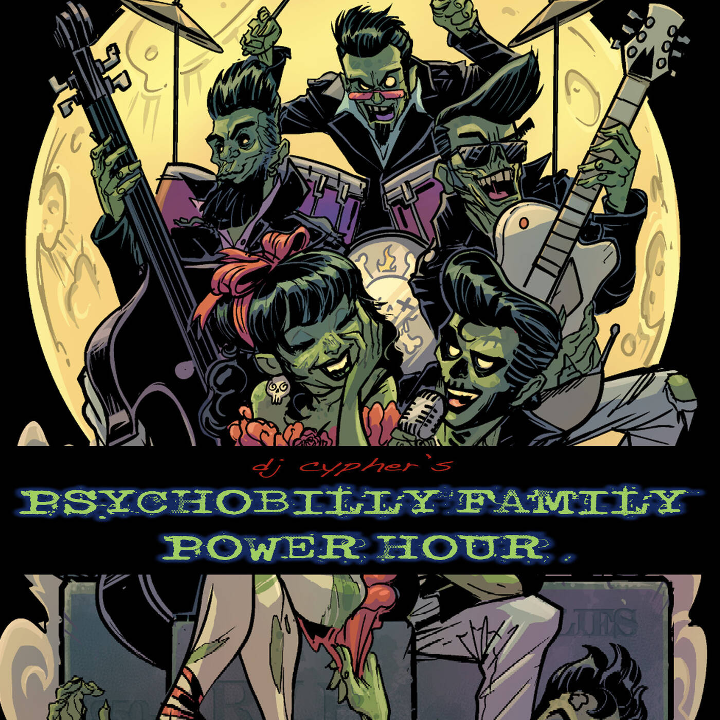 DJ cypher's PSYCHOBILLY FAMILY POWER HOUR no. 45 HALLOWEEN 2024 episode artwork