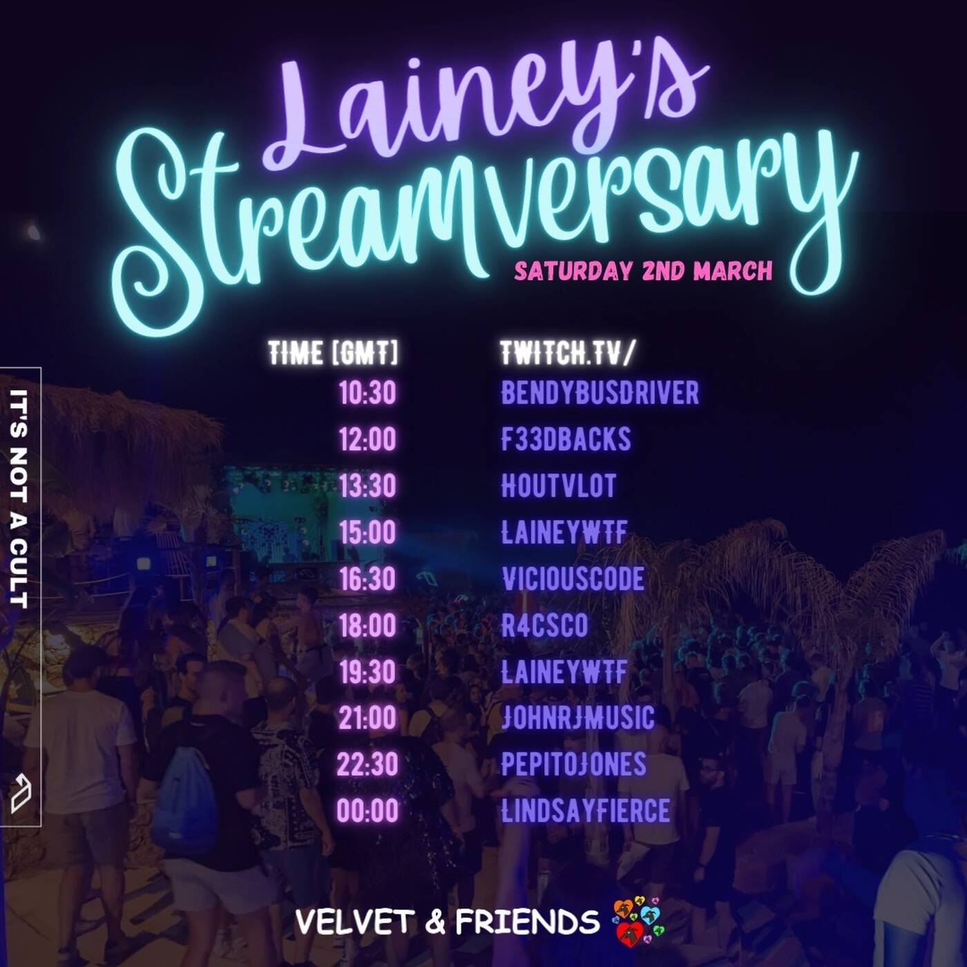 LaineyWTF's First Streamversary (March 2nd 2024) episode artwork