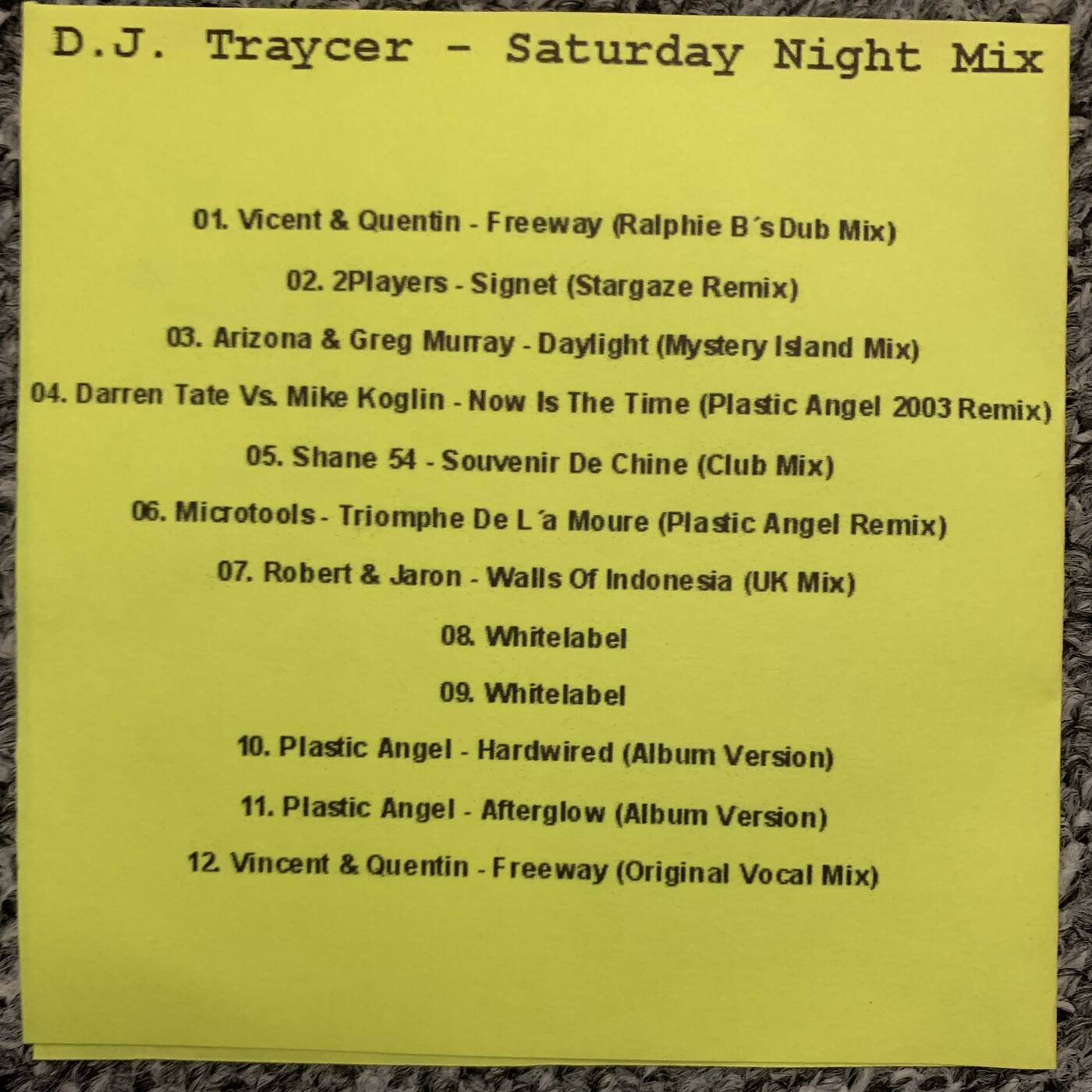 Traycer´s Saturday Night Mix (2004) episode artwork
