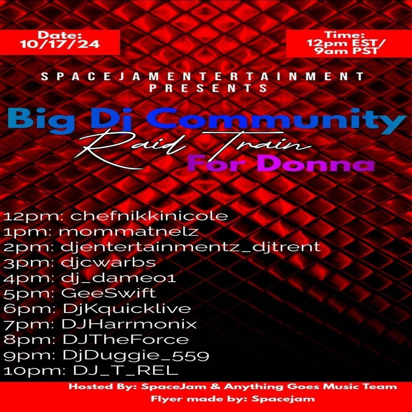 BIGDJCOMMUNITYRAIDTRAINFORDONNA❤️‍ 6-7PMEST‼️ episode artwork