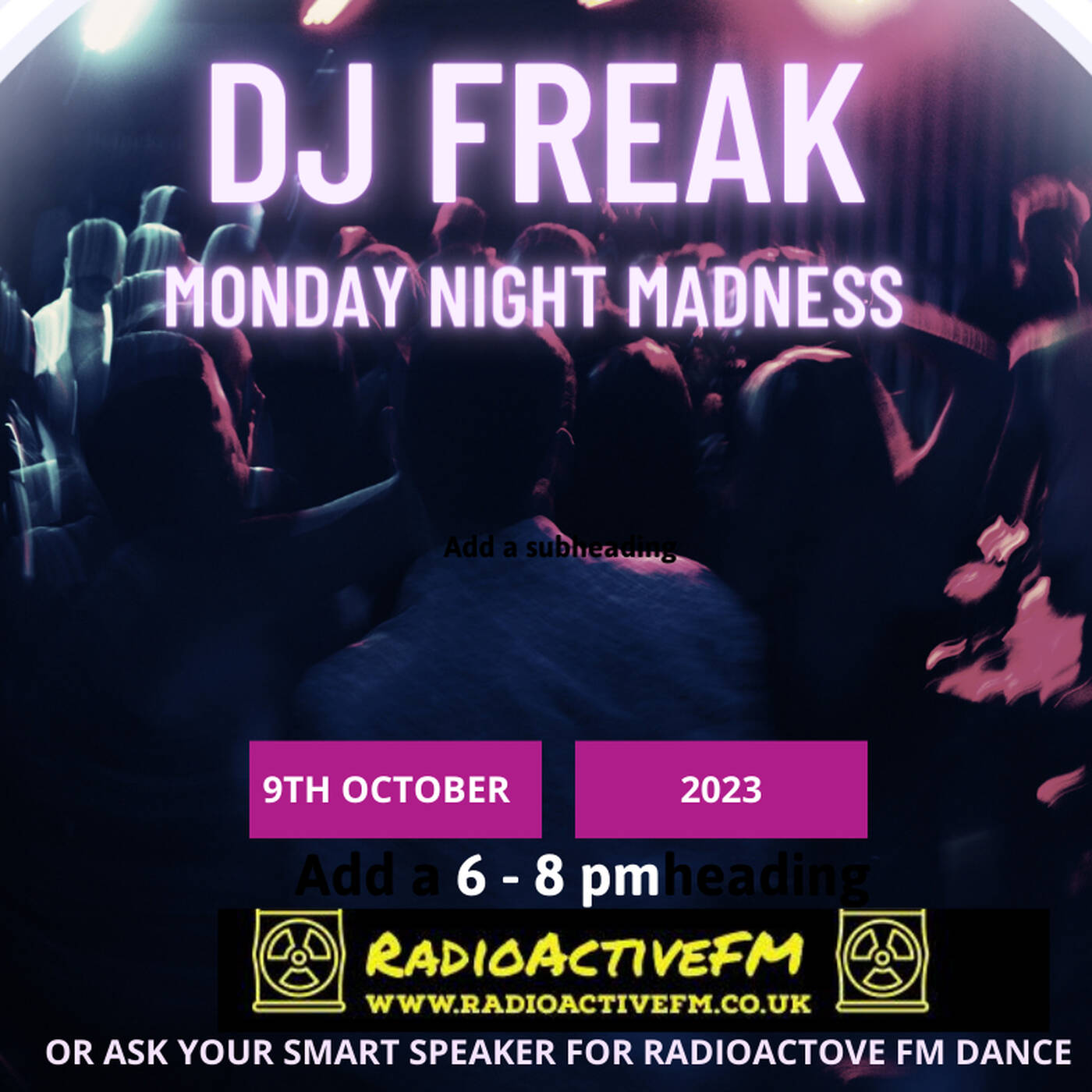 DJ Freak Radioactive Monday night madness 9.10.23 Pt 1 episode artwork