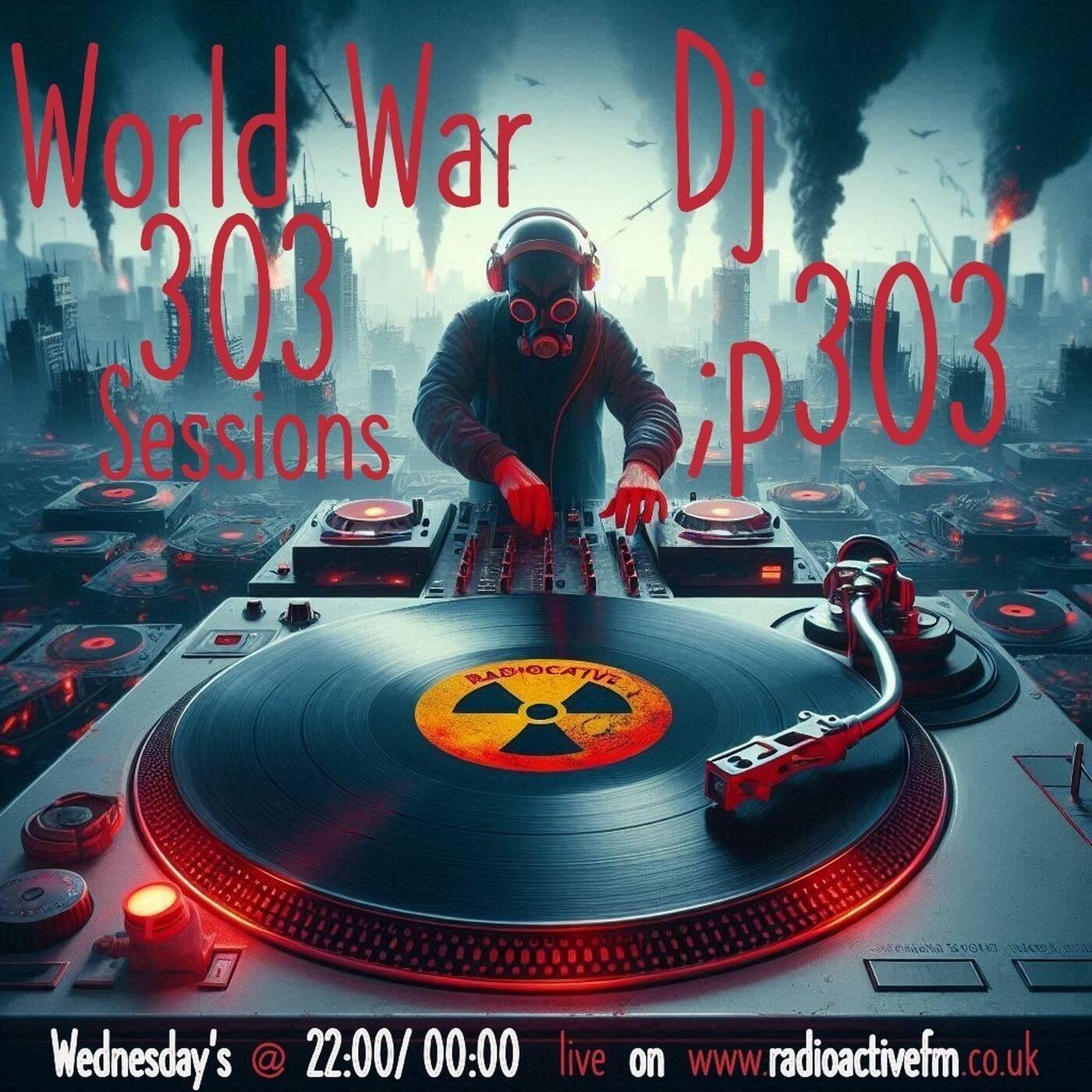 World War 303 Sessions Dj;p303 Live on www.radioactivefm.co.uk 10122025 episode artwork