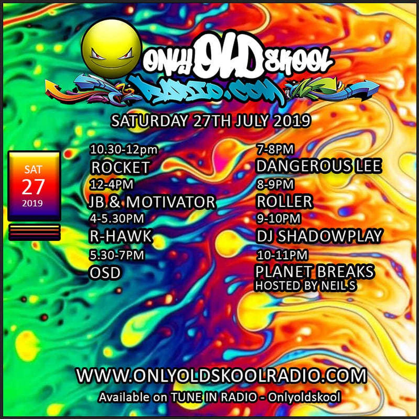 DJ R-Hawk Chilled Jungle on Only Oldskool Radio 27th July 2019 episode artwork