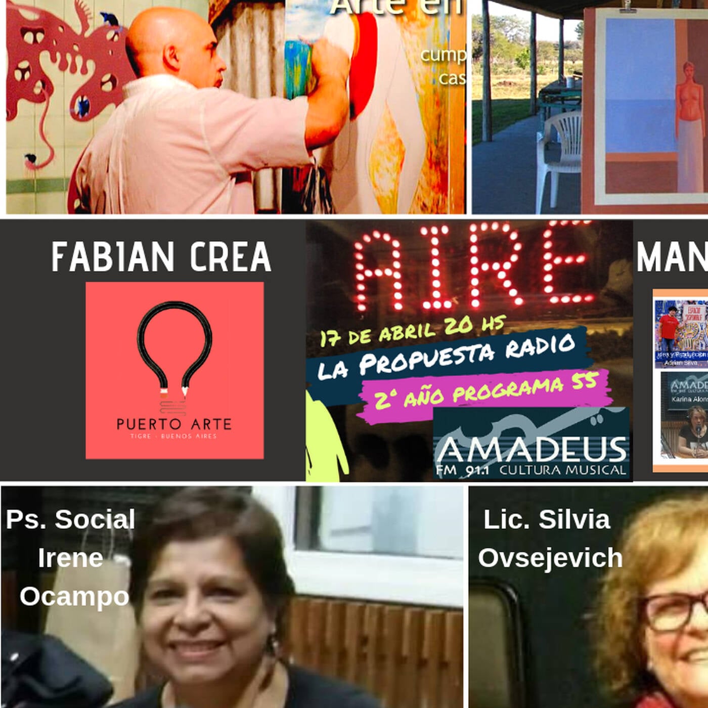 Prog55 - 17-04-2019 - Parte 2 - Artista plastico Fabian Crea de Puerto Arte - Ps. Soc. Irene Ocampo episode artwork