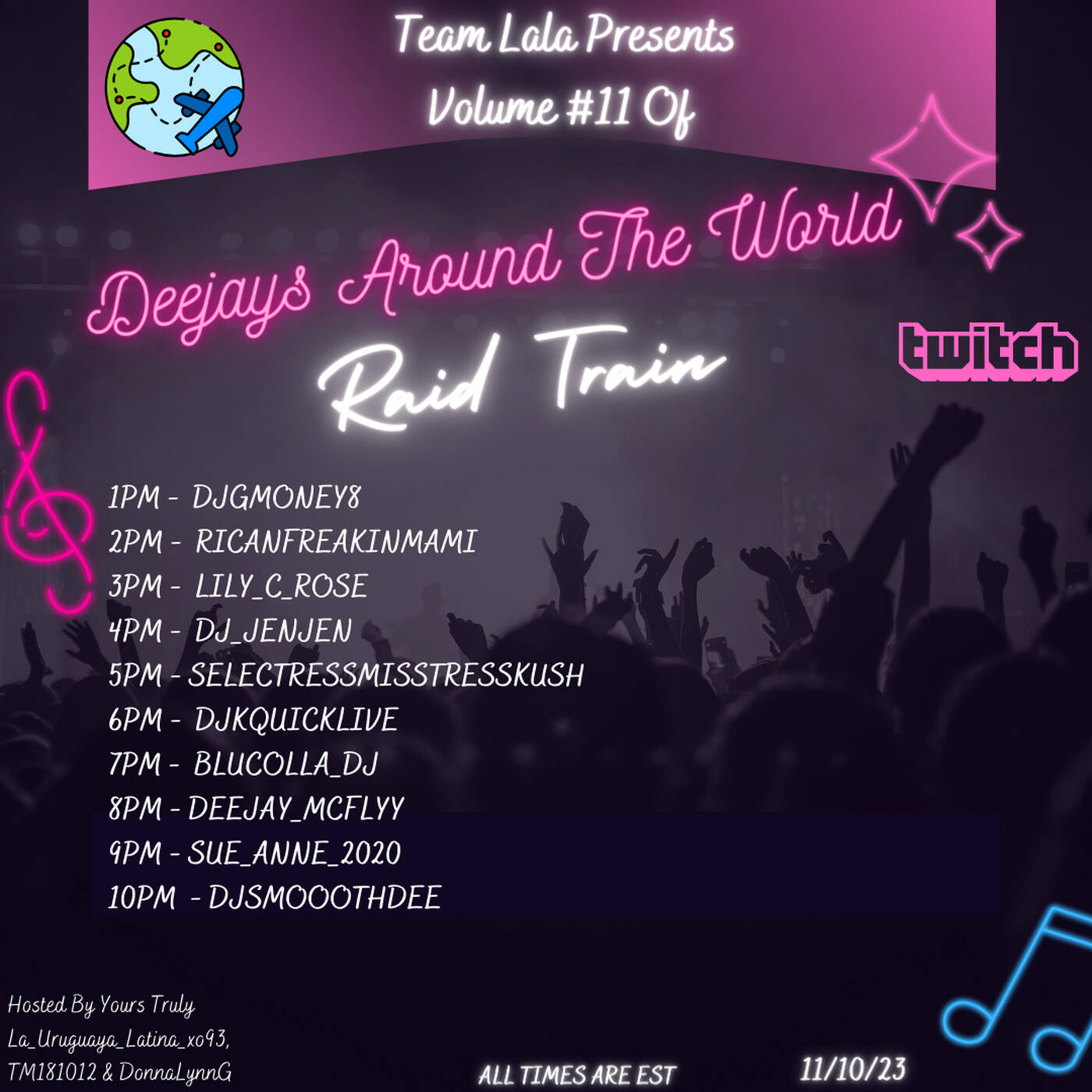 DEEJAY'SAROUNDTHEWORLDRAIDTRAIN#11 Hosted By Team LaLa 6-7PMEST‼️ | @djkquicklive IN THE MIX (Nov 10, 2023) episode artwork