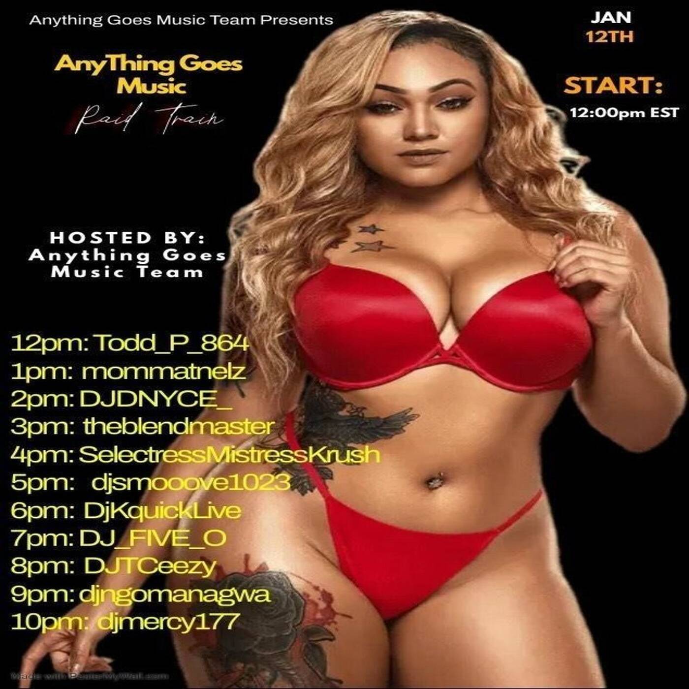 ANYTHINGGOESMUSICRAIDTRAINHosted By @A.G.M.T 6-7PMEST‼️  | @djkquicklive IN THE MIX (Jan 12, 2024) episode artwork