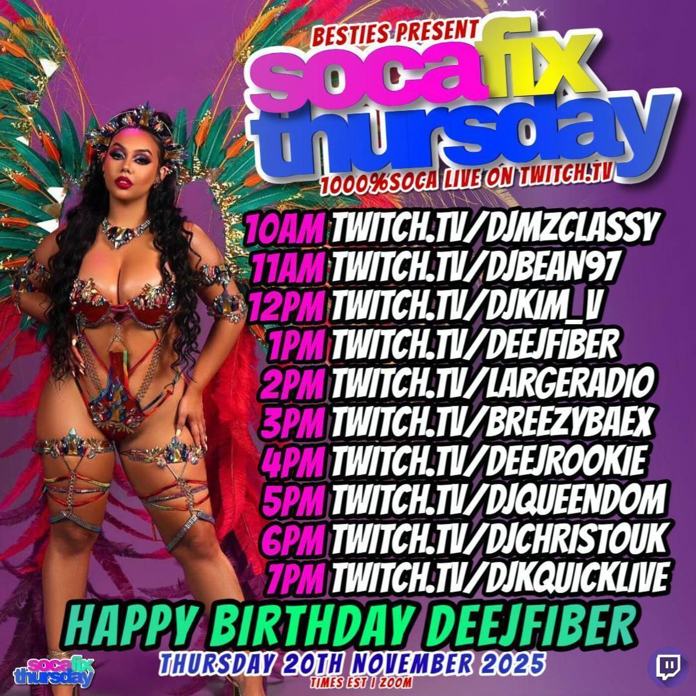 SOCAFIXTHURSDAYRAIDTRAIN | HAPPYBDAY @deejfiber Hosted By BESTIE 7-8PMEST‼️(NOV 20, 2025) episode artwork