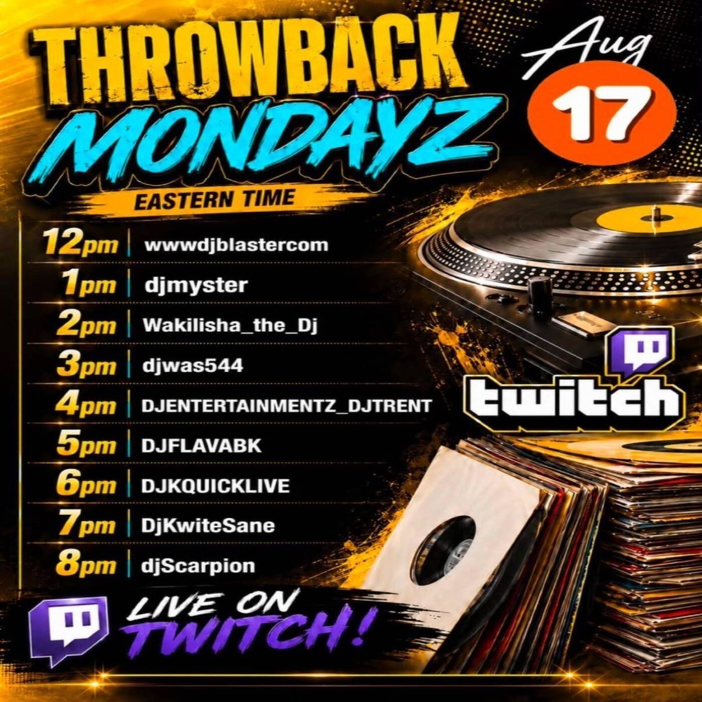 THROWBACK MONDAYZ?RAID?TRAIN?Hosted By @djsird1 ?6-7?PM?EST‼️(AUG 17, 2026) episode artwork