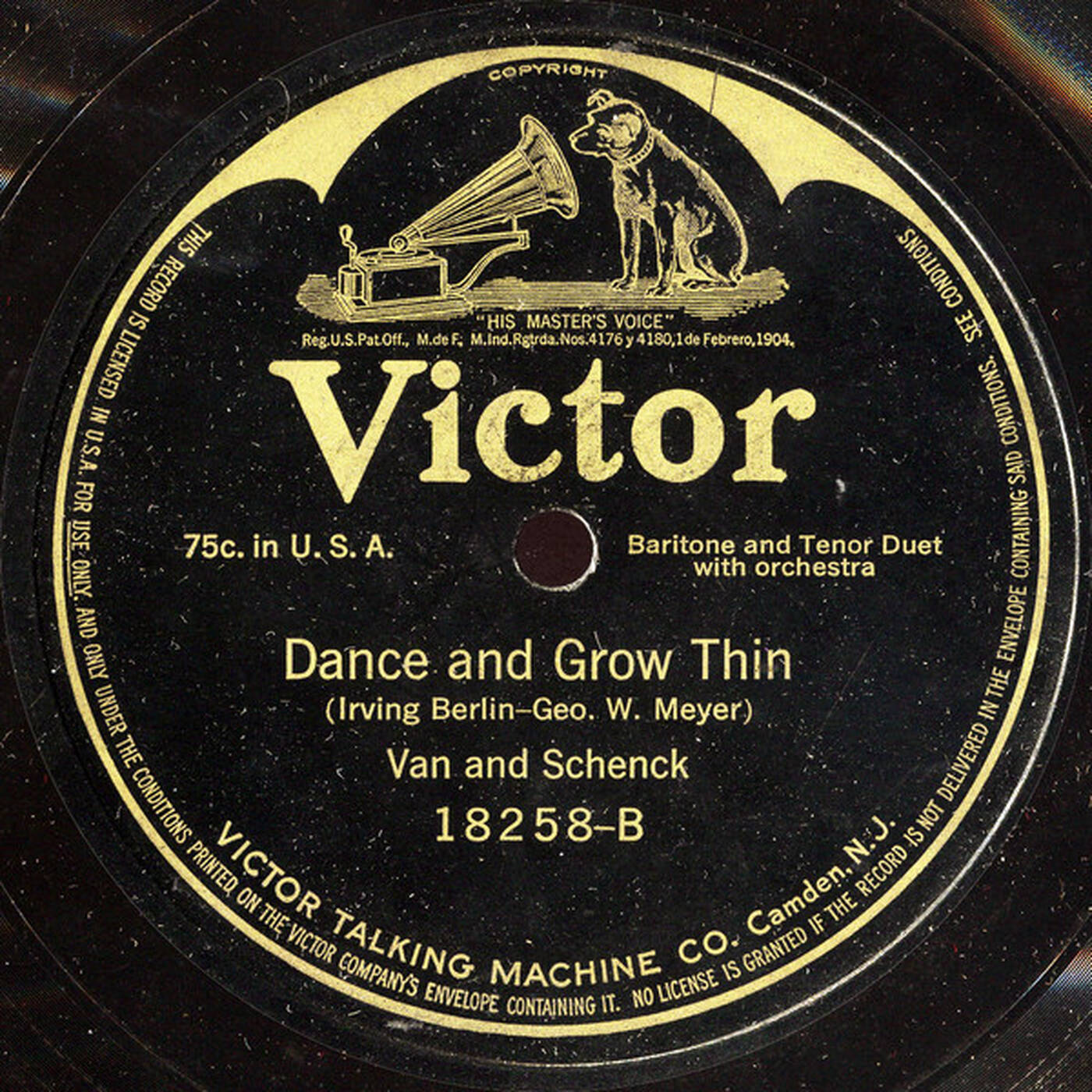 78 Van And Schenck - Dance And Grow Thin (1917 Victor 18258) episode artwork