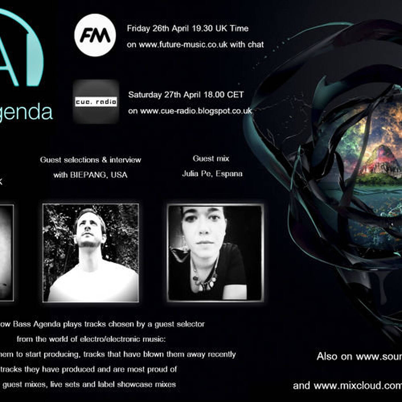 Bass Agenda 52 with guest selections from Biepang, mix by Julia Pe & Techno Fix with Jay Mass episode artwork