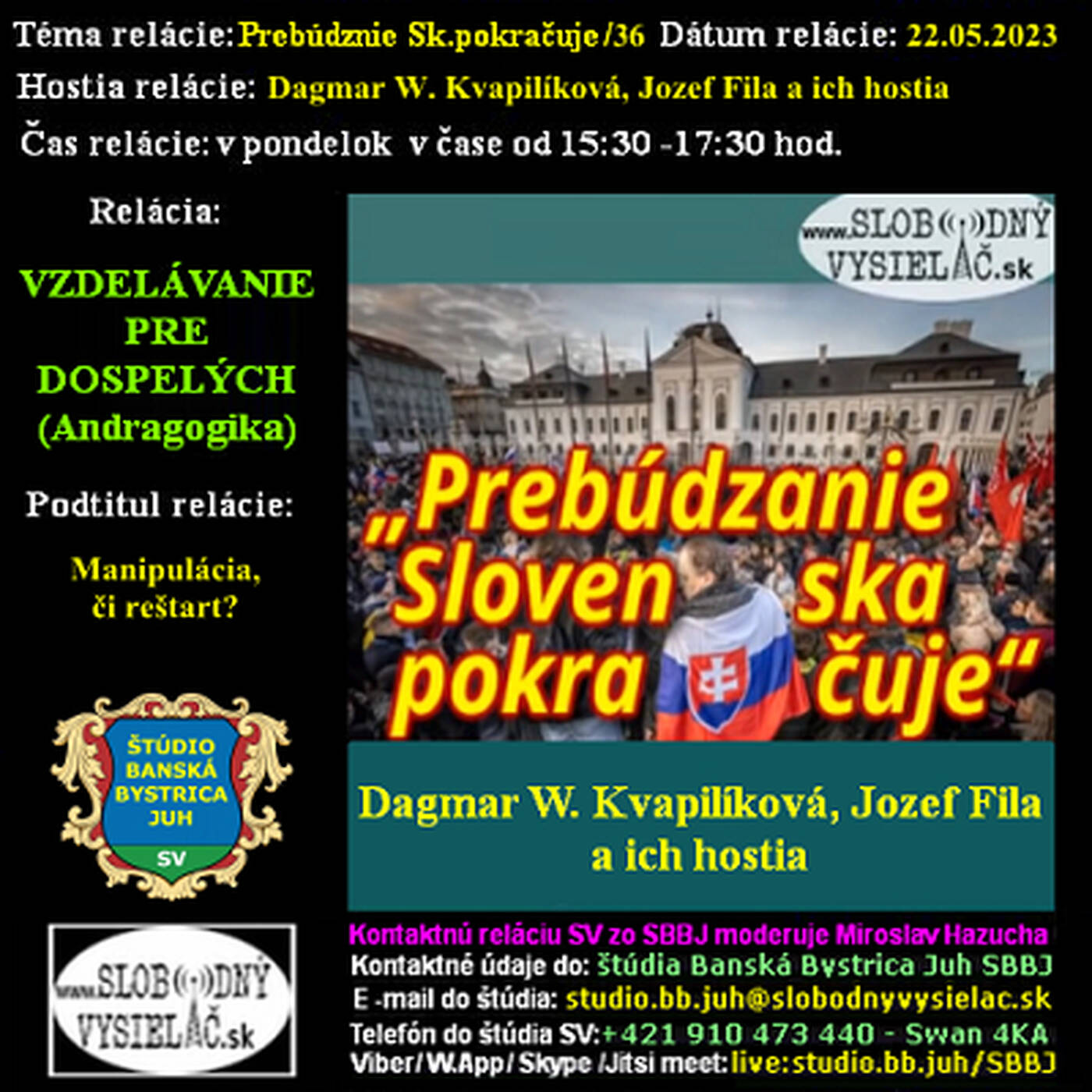 Vzdelávanie pre dospelých 352 - 2023-05-22 Prebúdzanie Slovenska pokračuje (36.) episode artwork