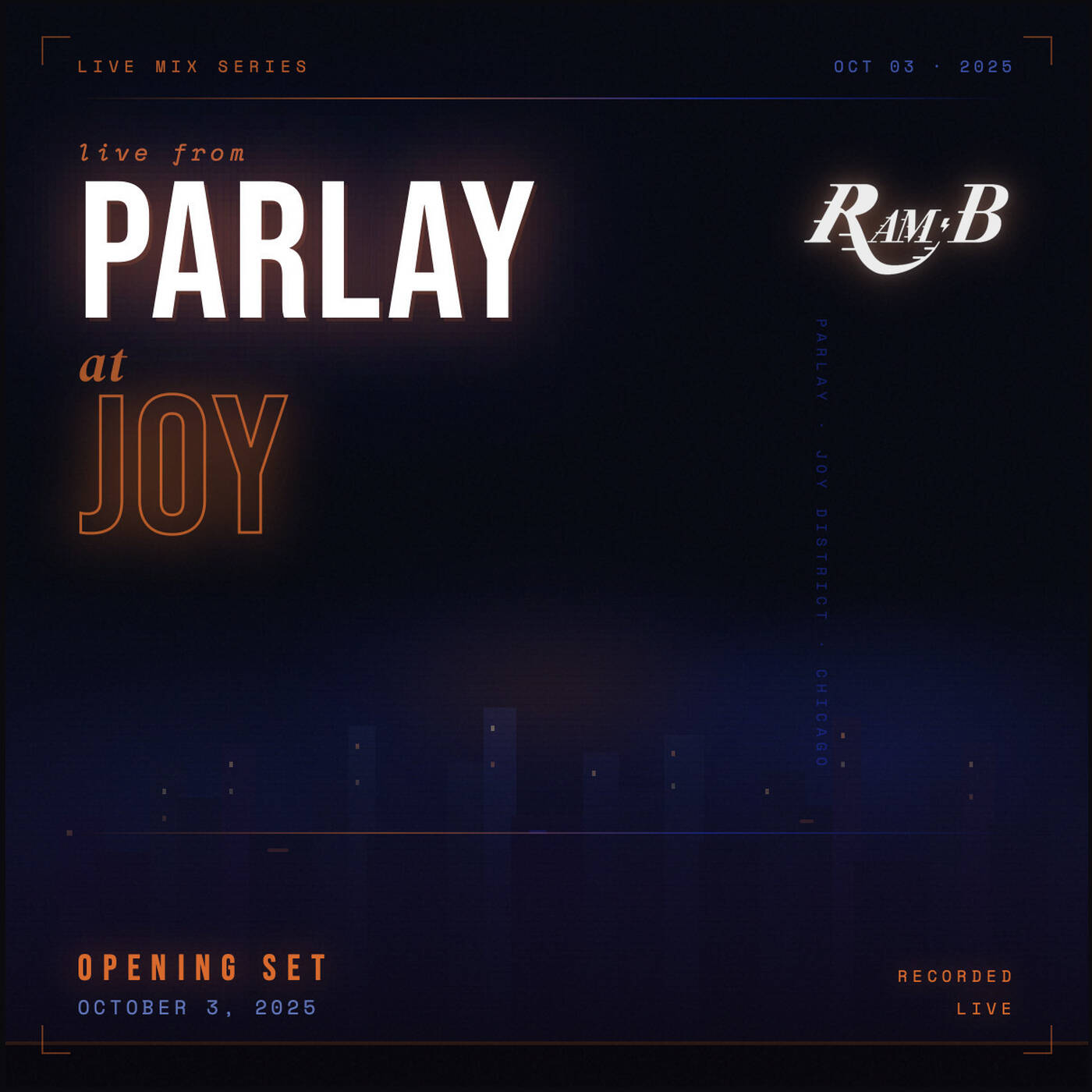 LIVE from Parlay Joy District (Chicago) - Opening Nightlife Mix (Dirty) episode artwork
