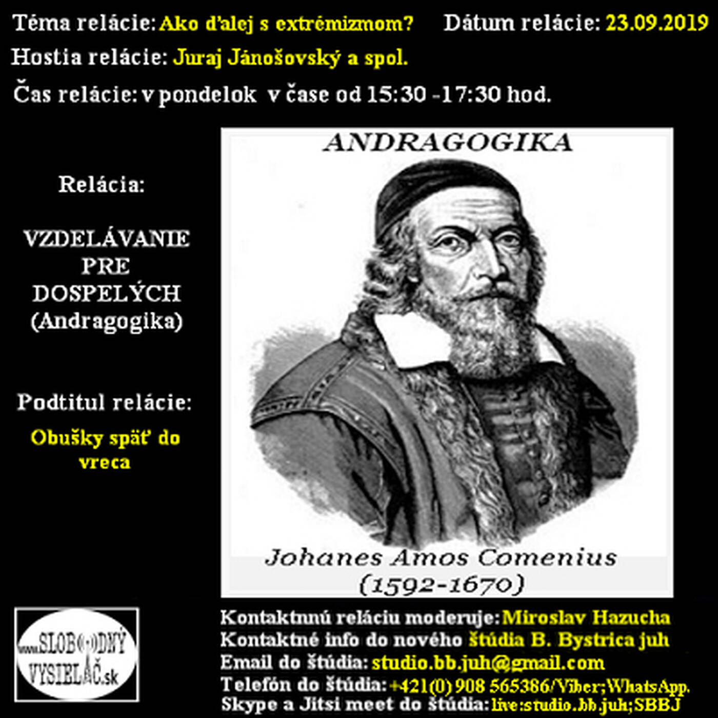 Vzdelávanie pre dospelých 163 - 2019-09-23 Ako ďalej s extrémizmom ? episode artwork