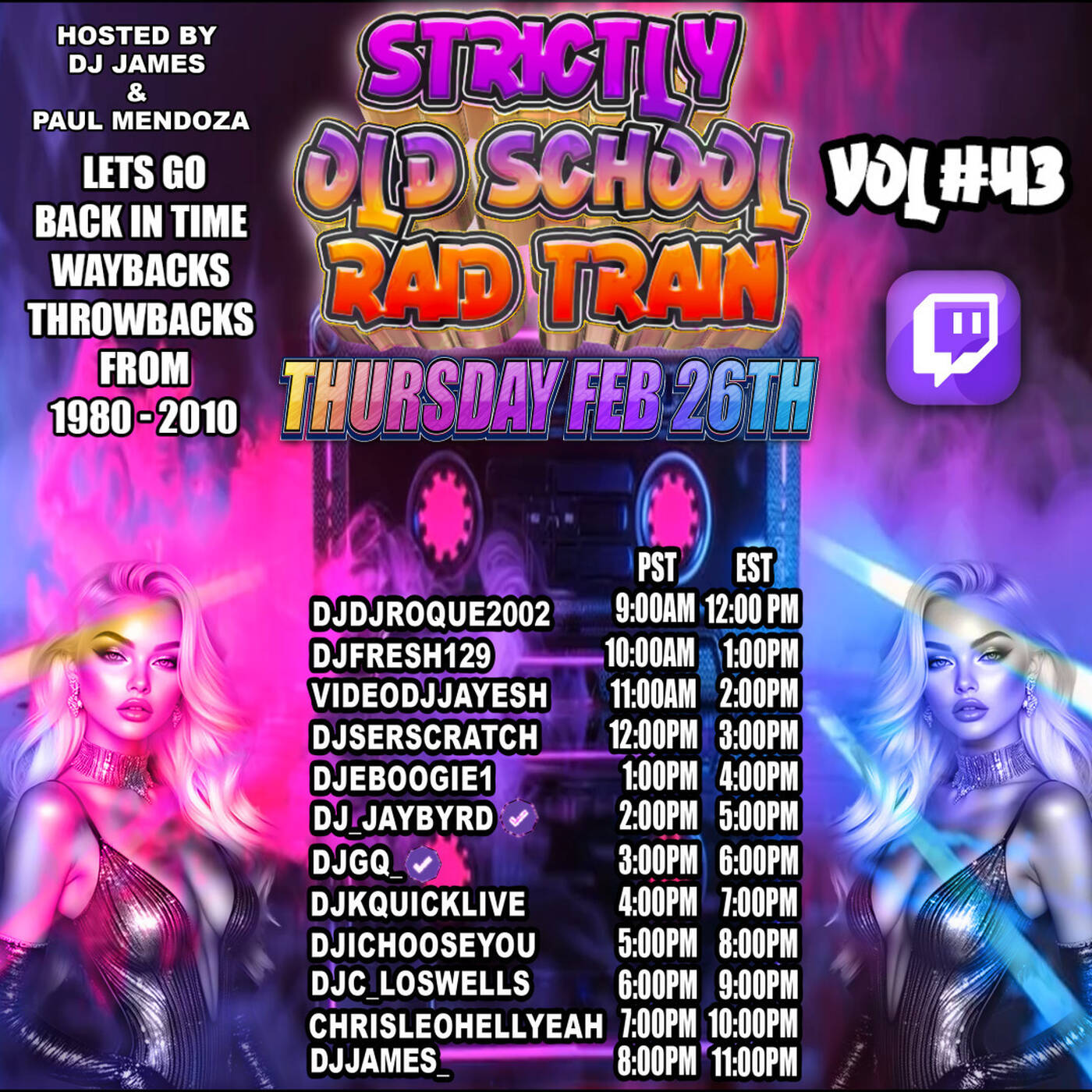 STRICTLY OLD SCHOOLRAIDTRAINVOL.43 Powered By @paulmendoza51 & @DJJames_ 7-8PMEST‼️(FEB 26, 2026) episode artwork