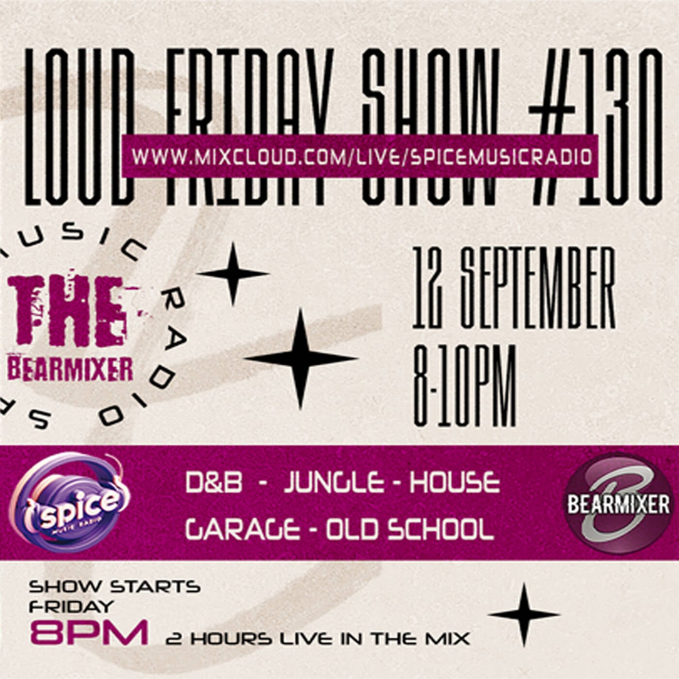 Live On Air Spice Music Radio "Loud Friday #130" 12th September 2025 episode artwork
