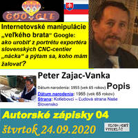 Autorské zápisky 04 - 2020-09-24 Kedy sa stala z vyhľadávača Google nová od vás nezávislá „sociálna sieť" ? by Slobodný Vysielač