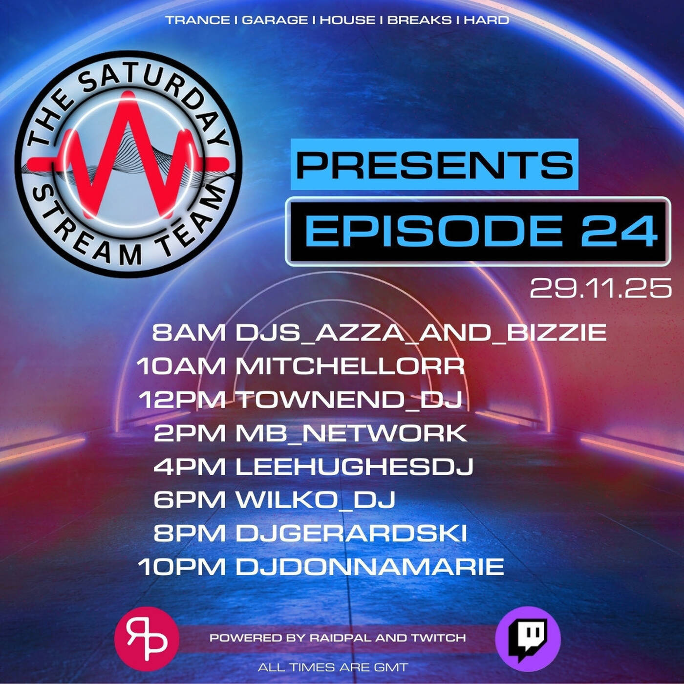 Azza and Bizzie Sat Stream Team 29th Nov 2025 episode artwork