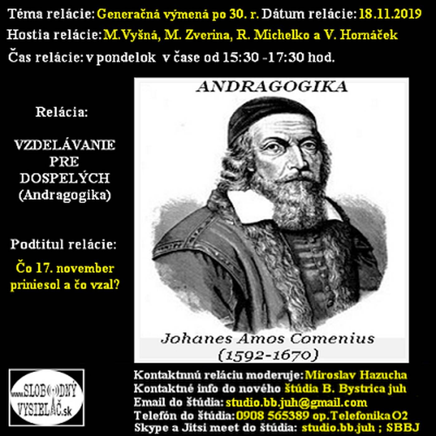 Vzdelávanie pre dospelých 171 - 2019-11-18 Generačná výmena po 30. rokoch... episode artwork