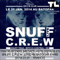 Tracklistings Mixtape #076 (2014.02.21) : Snuff Crew (Live) @ Batofar Paris (2014.01.31 - France) by Snuff Crew