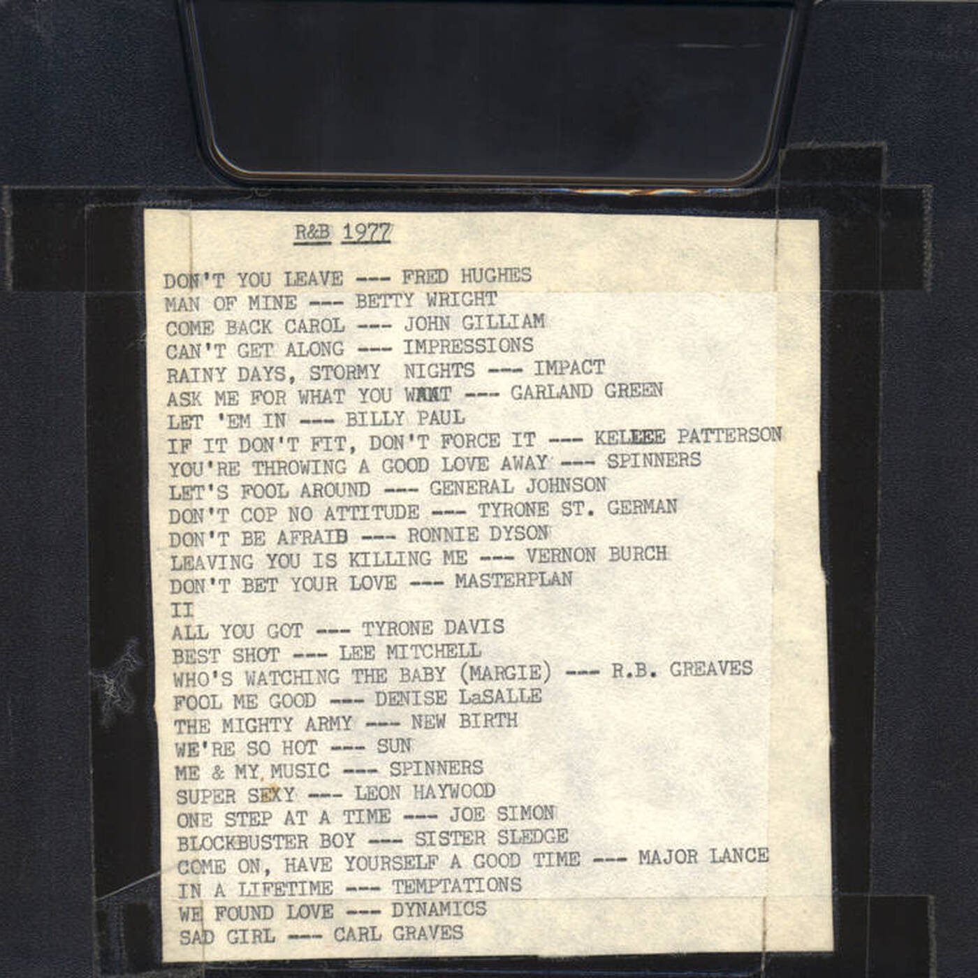 Dj Michael Lee - Don't Push It, Don't Force It - 1977 R&B episode artwork