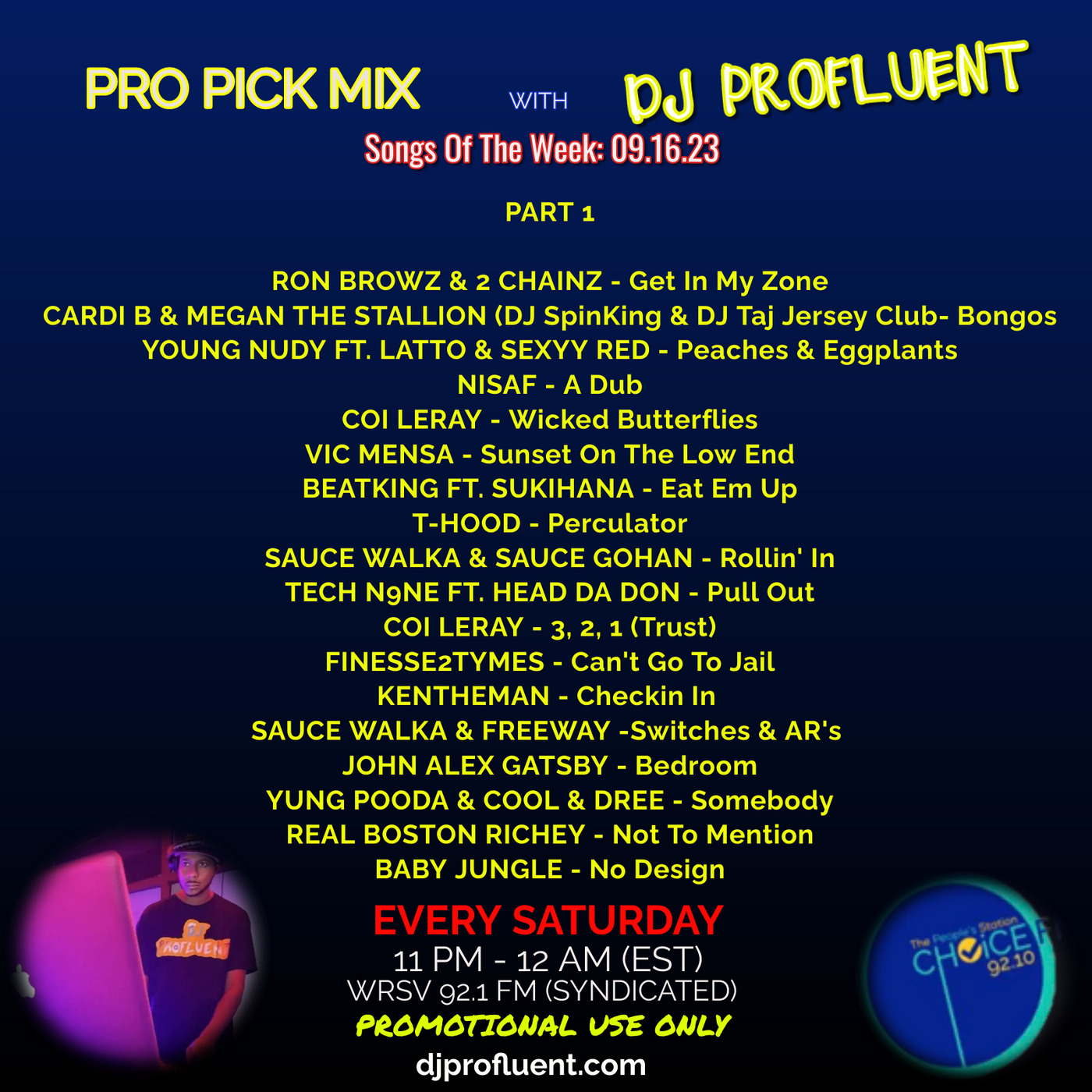 Clean Hip Hop_Mix Vol 35-9-16-2023_Part 1 [2 Chainz, Vic Mensa, T-Hood, Sauce Walka, Yung Pooda]