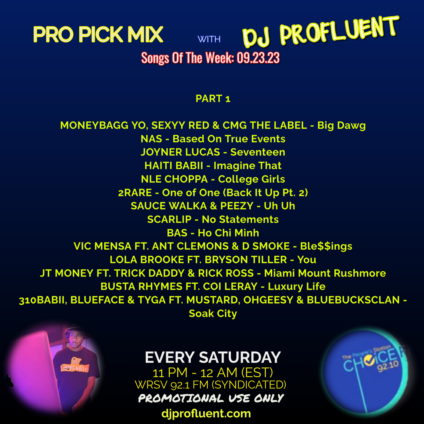 Clean Hip Hop_Mix Vol 36-9-23-2023_Part 1 Feat Music By [Joyner Lucas, 2Rare, Scarlip, Bas, Lola Brooke]