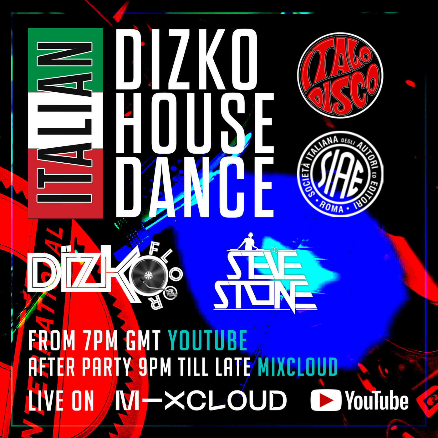 DJ STEVE STONE/DIZKO FLOOR LIVE | ITALIAN NIGHT (DIZKO, HOUSE, DANCE)