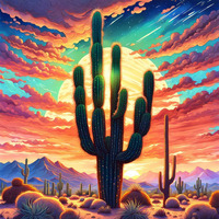 Gaze Upon the Cosmic Cactus by Altered Phoenix