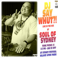 SOUL OF SYDNEY 337: DJ SAY WHUT?! in the mix at SOUL OF SYDNEY FUNK PICNIC 3 (Sydney Festival 2017) by SOUL OF SYDNEY| Feel-Good Funk Radio