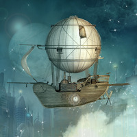 The Steampunk Airship Docks by Tottery