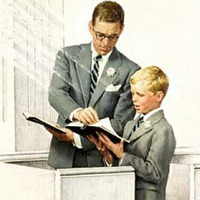 Norman Rockwell - The House Of The Lord Part 1 by Norman Rockwell