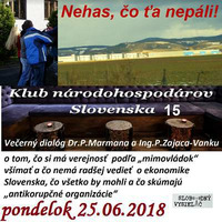 Klub národohospodárov Slovenska 15 - 2018-06-25 Nehas, čo ťa nepáli ! by Slobodný Vysielač