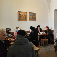 Ukrainian Folk In Café Tserkva by david mckinzley