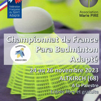 Championnat de France de Badminton - FFSA 2023 à ALTKIRCH avec Marie-Pire : émission complète . by Radio Quetsch