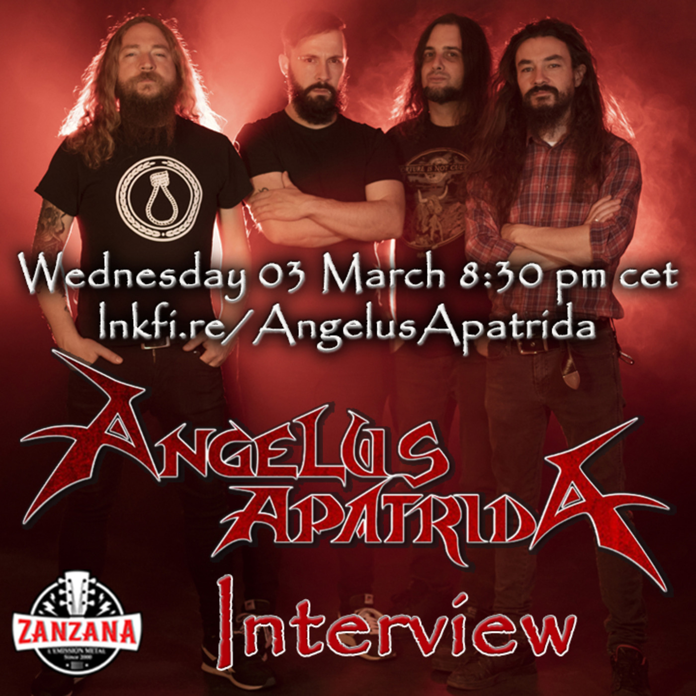 ANGELUS APATRIDA, Guillermo Izquierdo interview about ”Angelus Apatrida” - ZanZanA Live Stream Metal Interviews - wednesday March 3, 2021